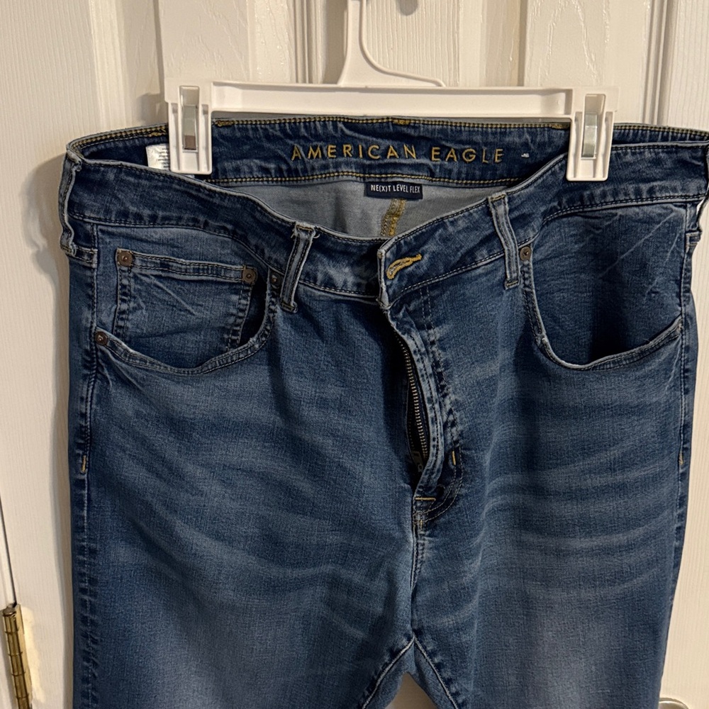 American Eagle Outfitters Men's Dark Blue Skinny Jeans